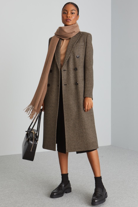 Cashmere chevron coat Intrend