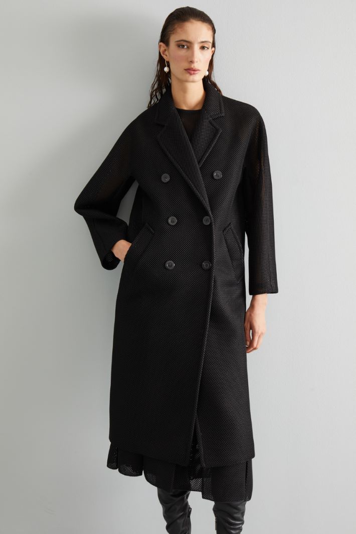 Mesh effect jersey coat Intrend - 3