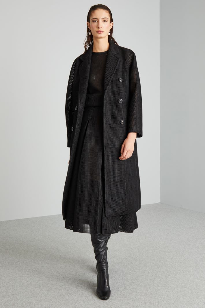 Mesh effect jersey coat Intrend