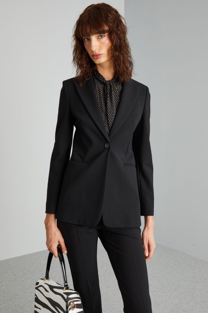 Single-breasted jersey blazer Intrend - 3