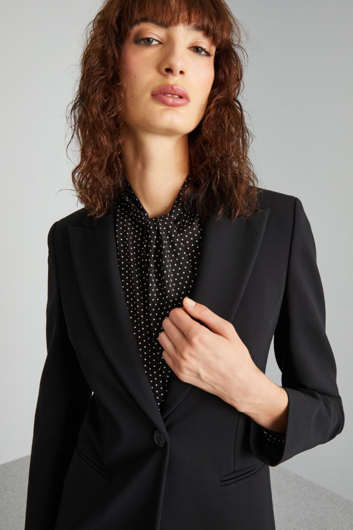 Single-breasted jersey blazer Intrend - 4