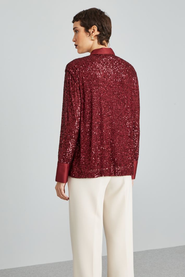 Sequinned tulle shirt Intrend - 2