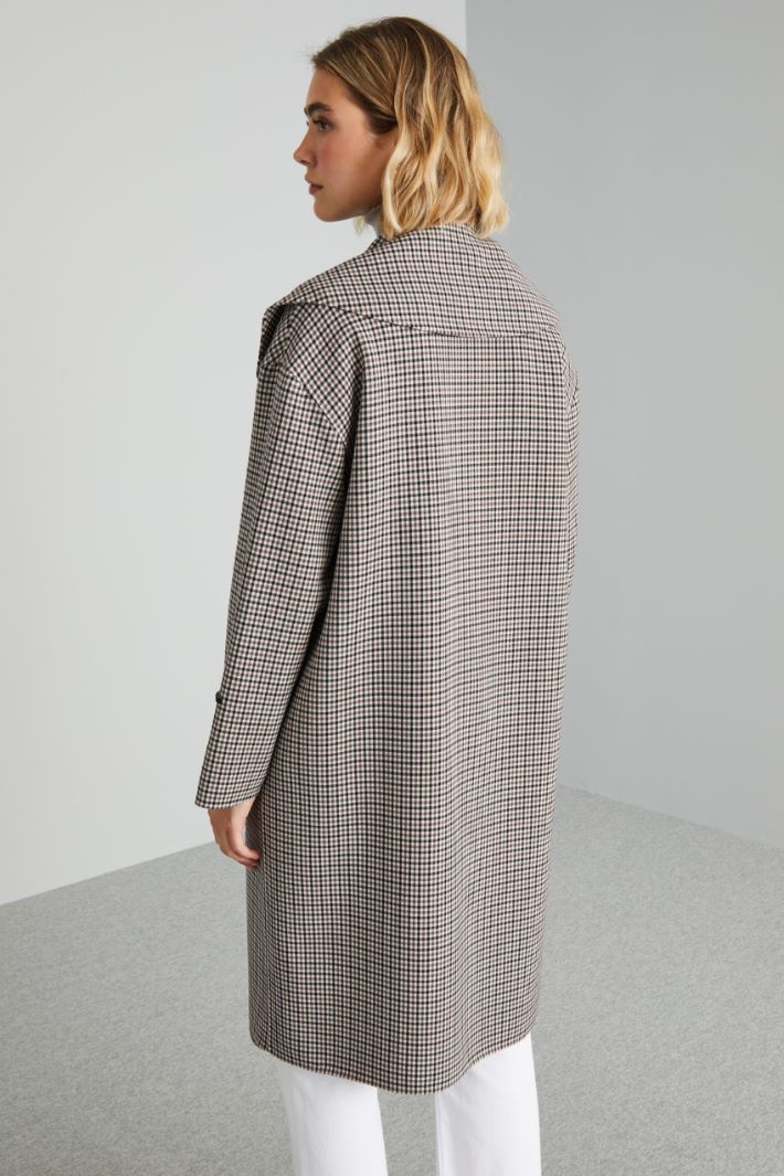 Chequered double-faced wool coat Intrend - 2