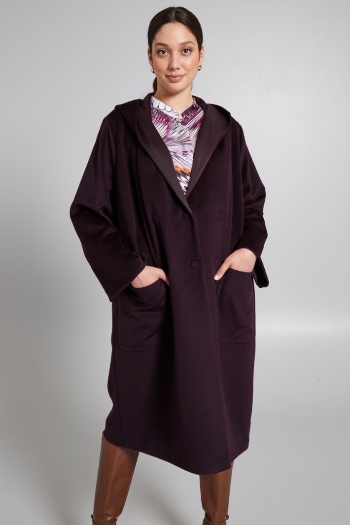 Reversible wool broadcloth coat Intrend - 3