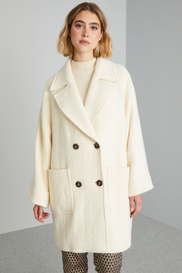 Coat in textured fabric Intrend - 3