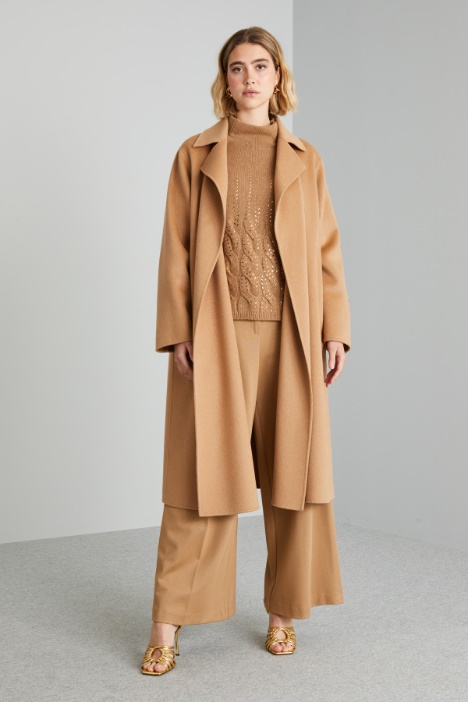 Drap coat with belt Intrend