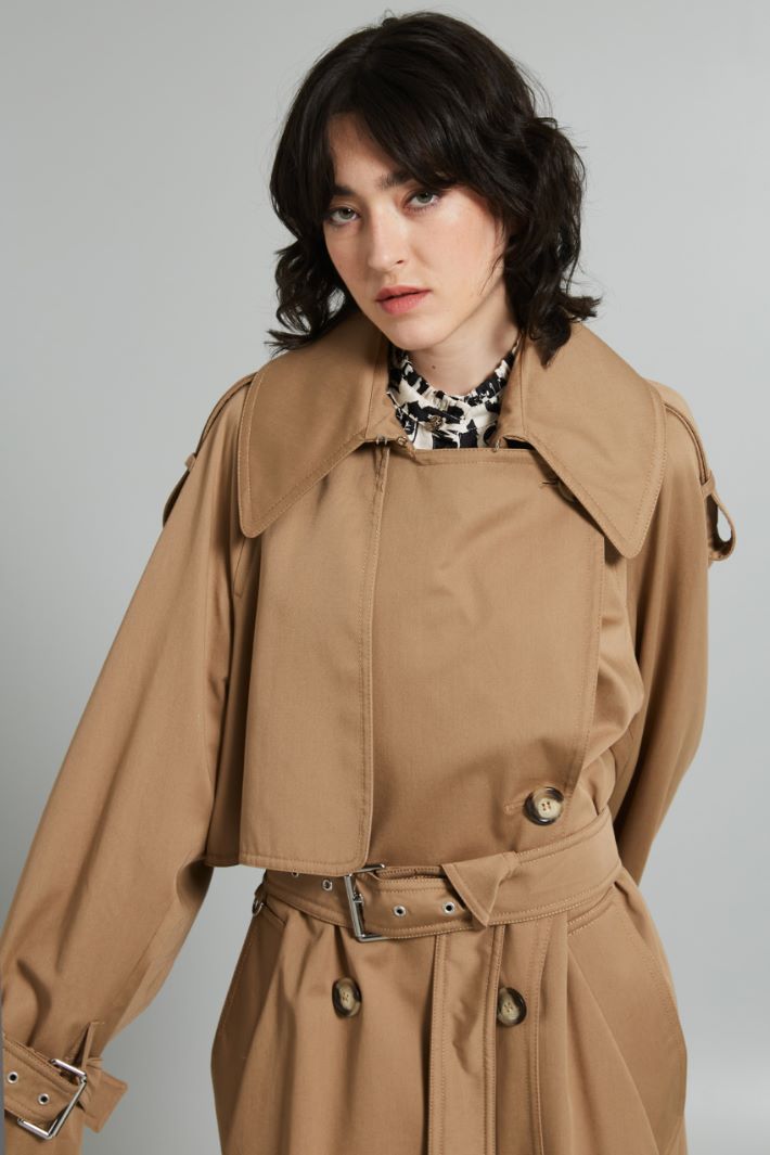 Oversized gabardine trench coat Intrend - 4