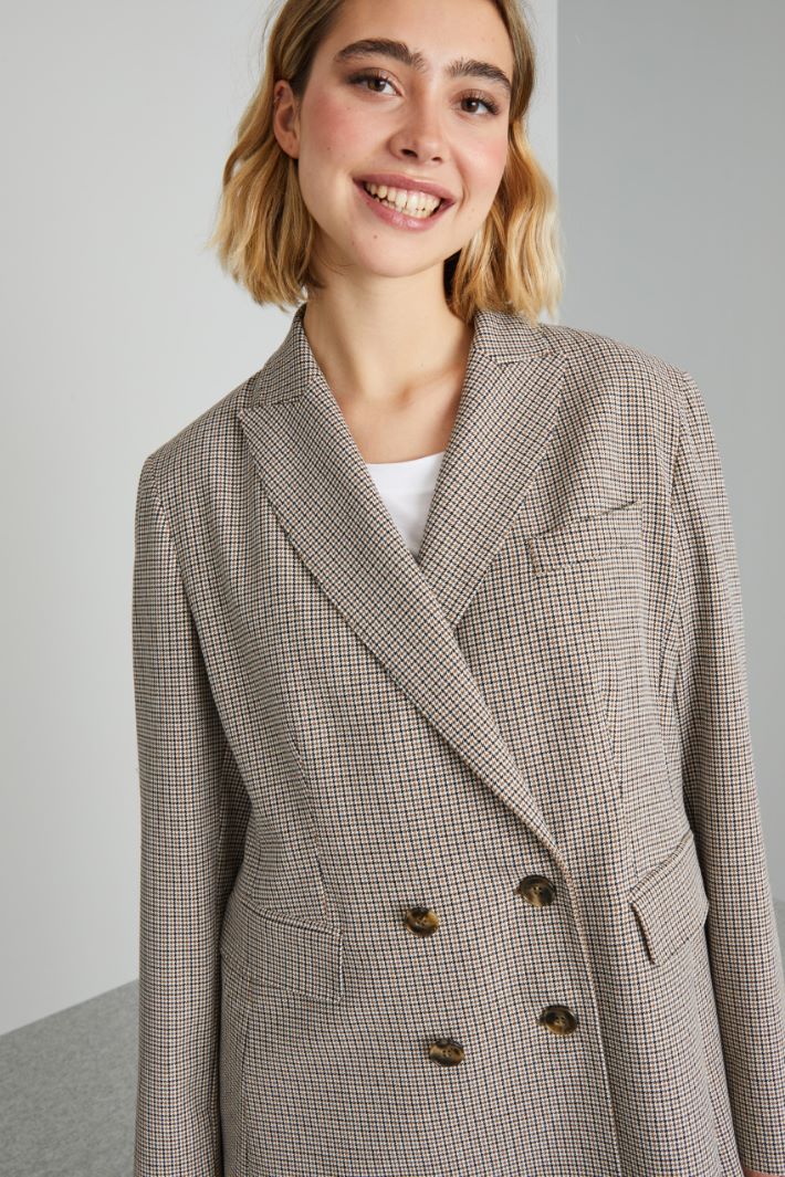 Double-breasted batavia blazer jacket Intrend - 4