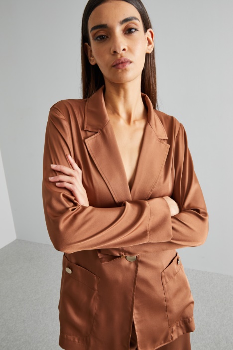 Blazer destrutturato in twill