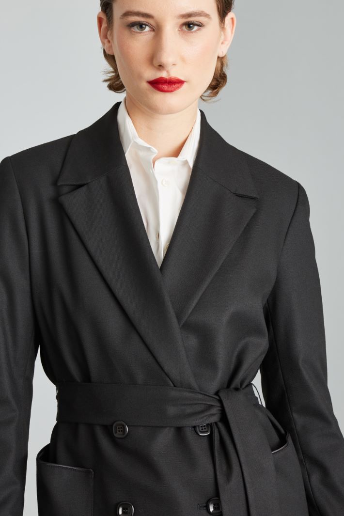 Double-breasted viscose blazer Intrend - 4