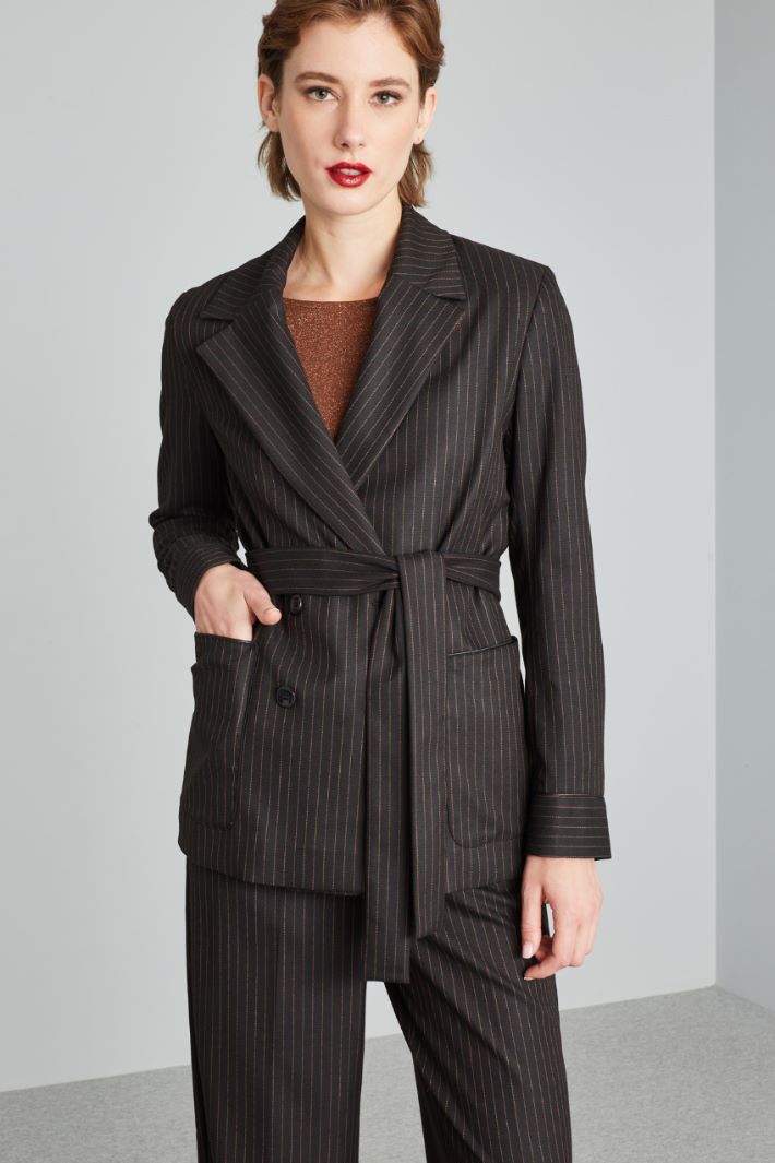 Double-breasted viscose blazer Intrend - 3