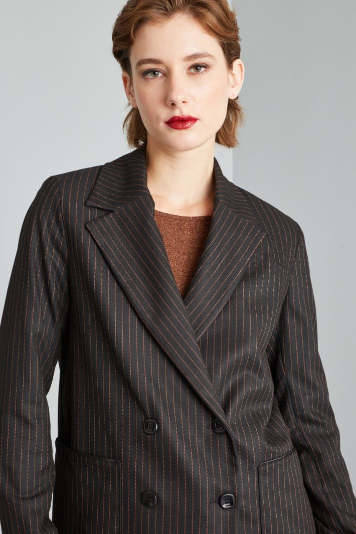 Double-breasted viscose blazer Intrend - 4