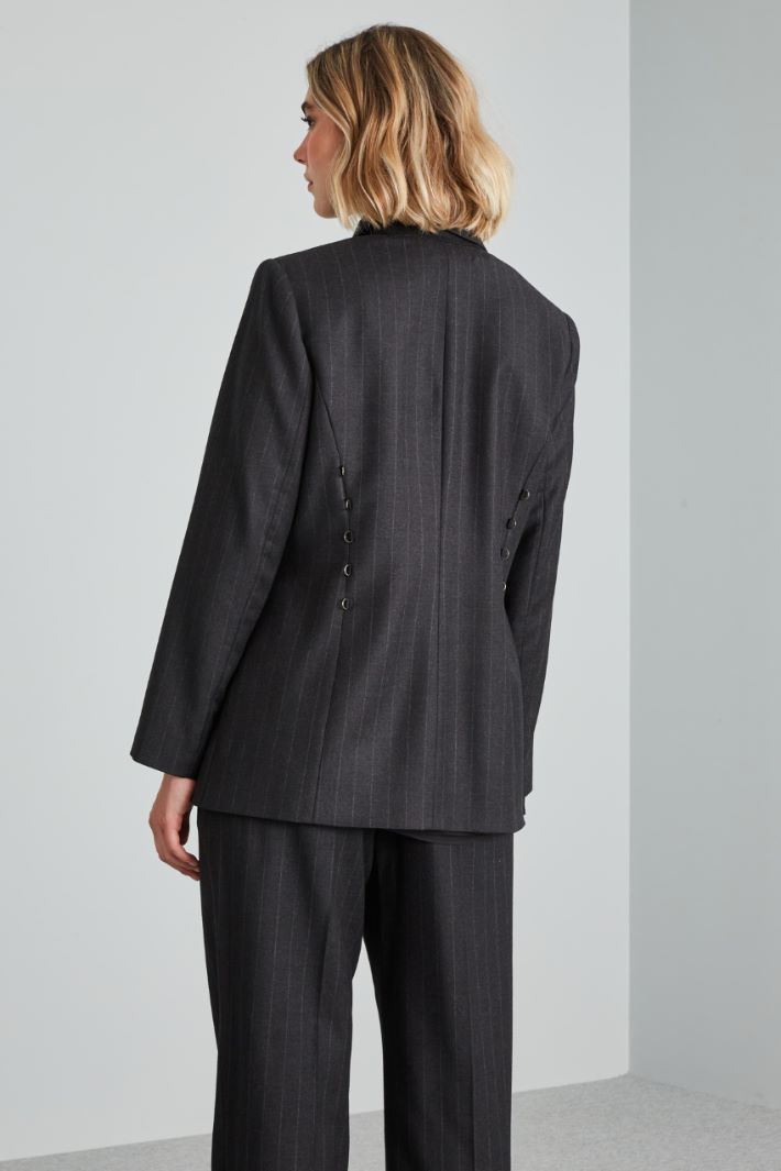 Pinstriped flannel blazer Intrend - 2