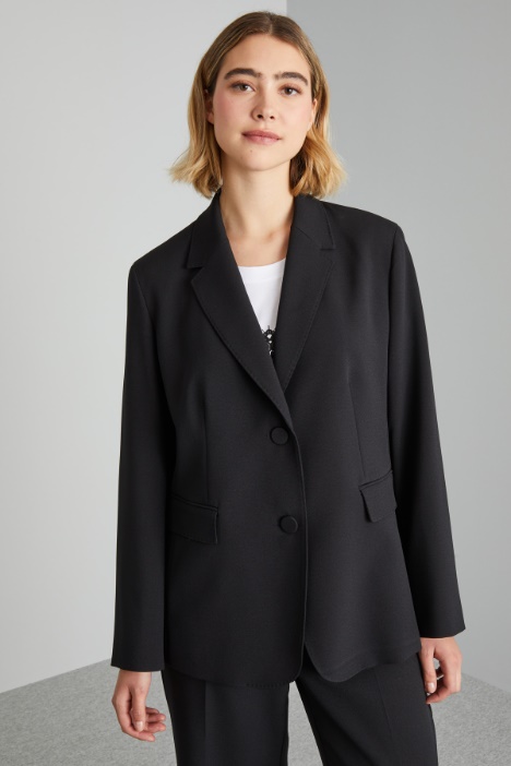 Blazer with fabric-covered buttons Intrend