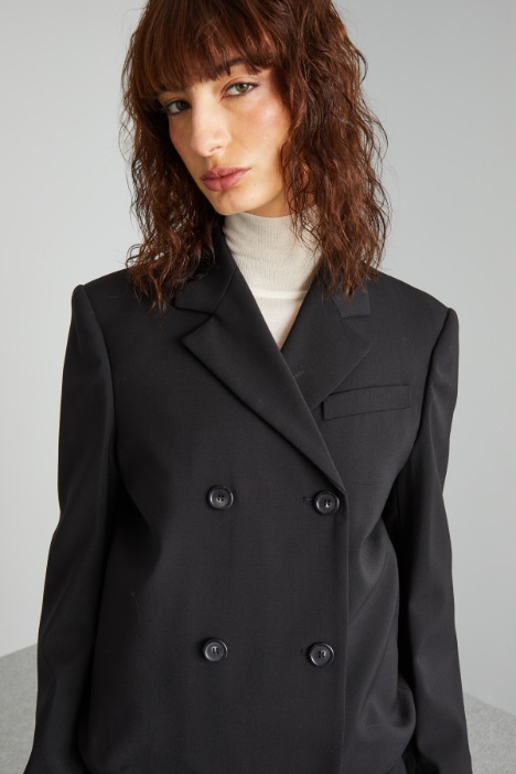 Blazer stile bomber in tela