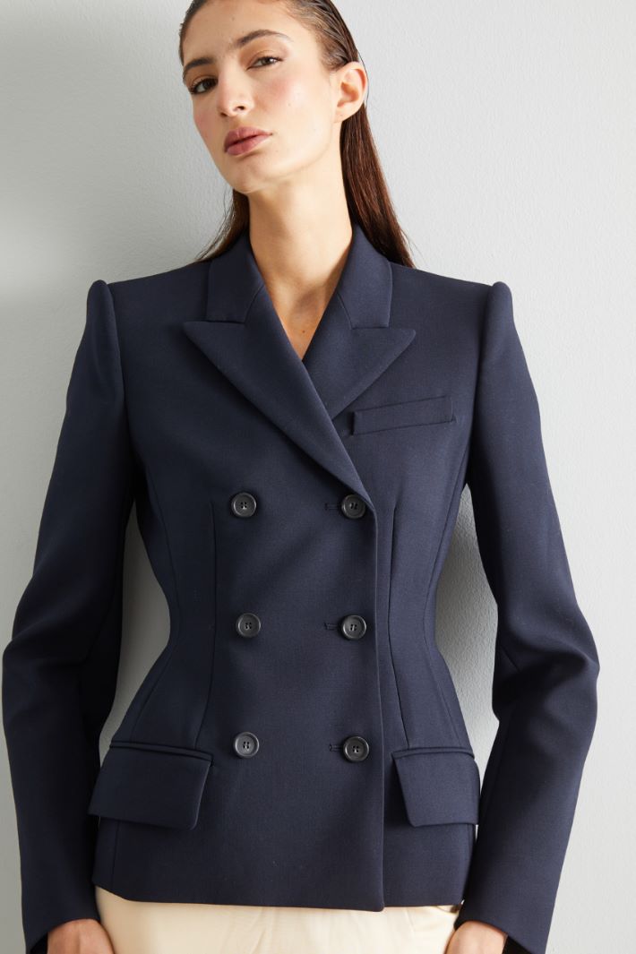 Double-breasted fitted blazer Intrend - 4