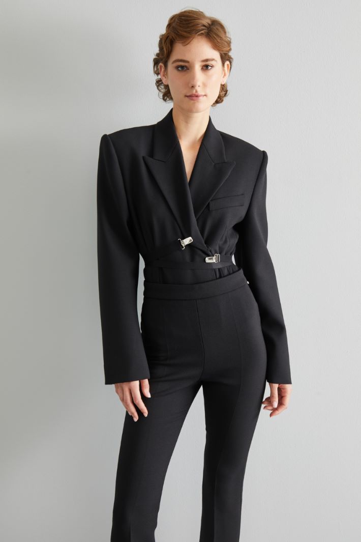 Stretch wool jacket-style bodysuit Intrend - 3