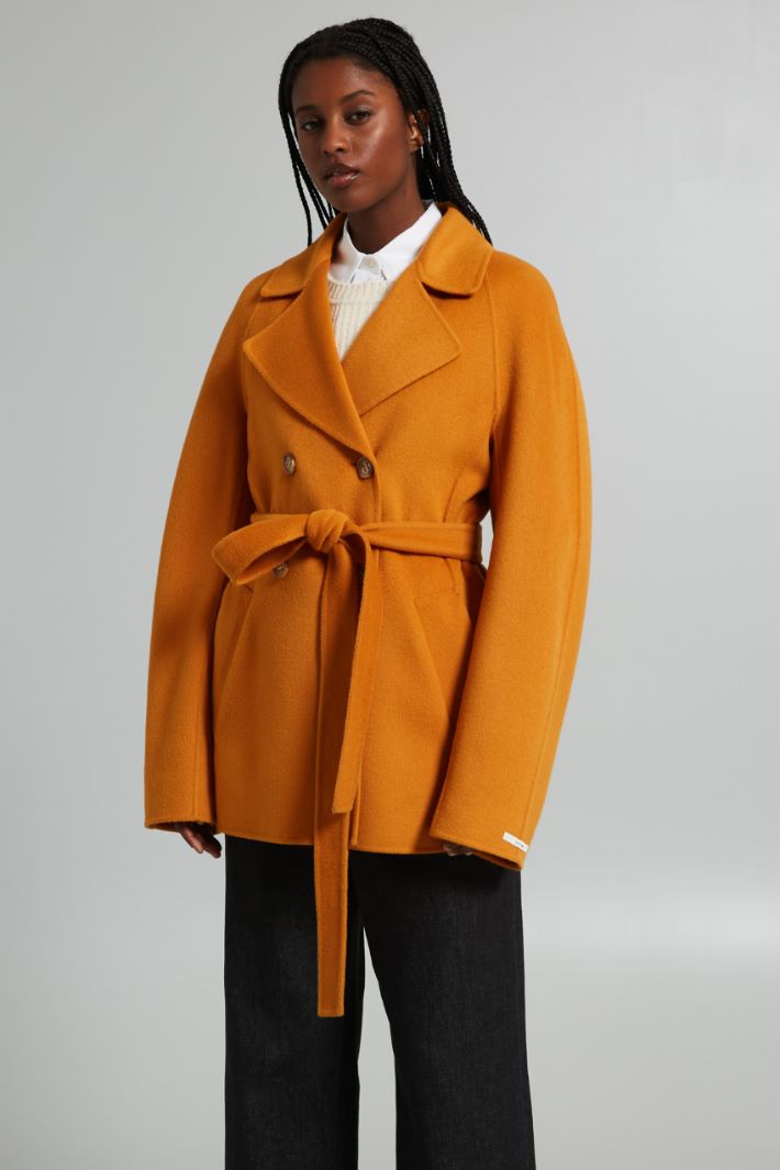 Double-breasted coat with belt Intrend - 3