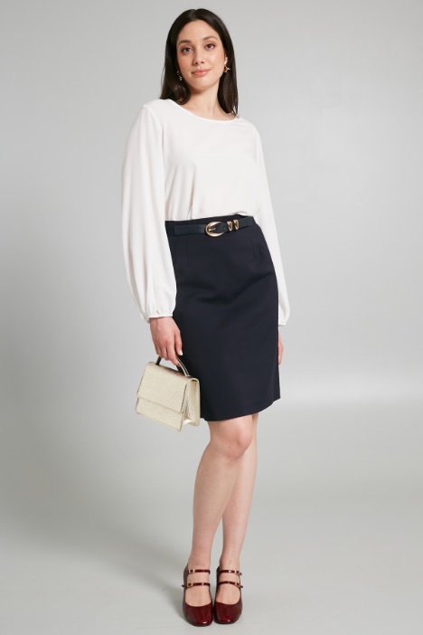 Technical canvas pencil skirt Intrend