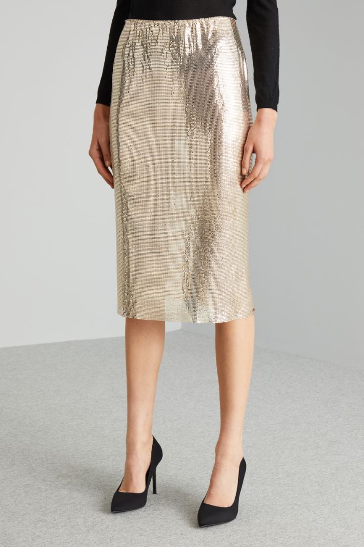 Metallic-knit skirt Intrend - 3