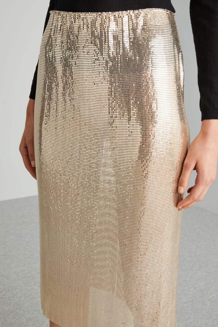 Metallic-knit skirt Intrend - 4