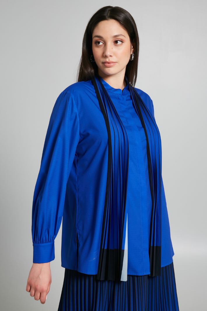 Blouse with pleated foulard Intrend - 3