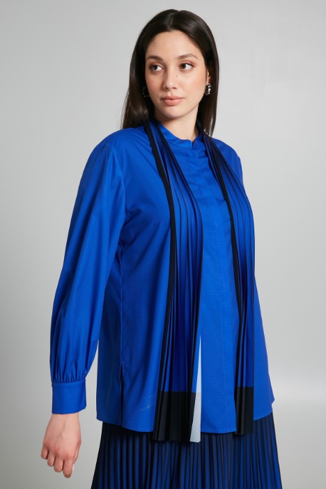 Blouse with pleated foulard Intrend