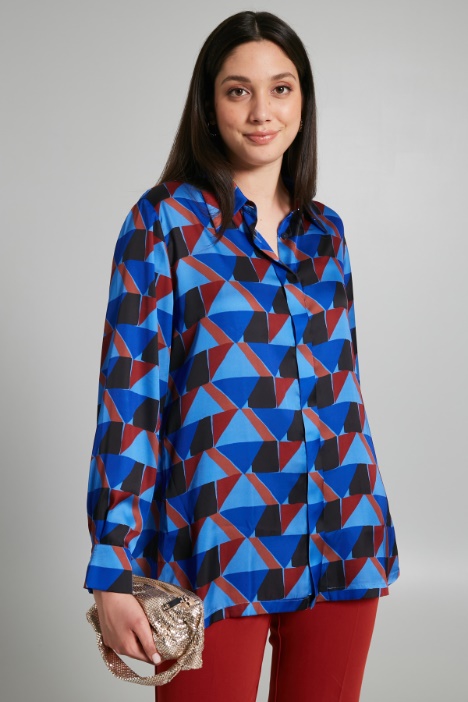 Printed satin shirt Intrend