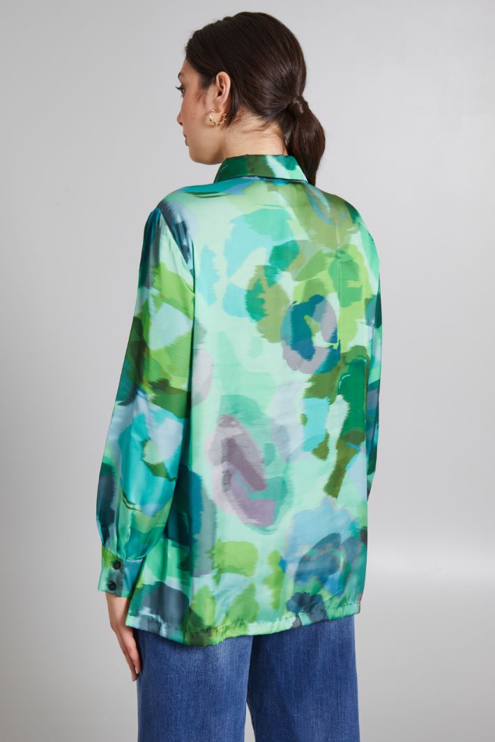 Printed satin shirt Intrend - 2