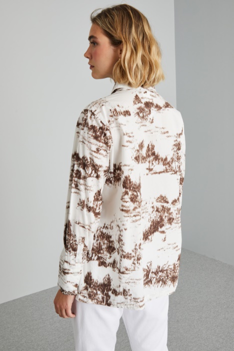 Camicia in popeline stampato
