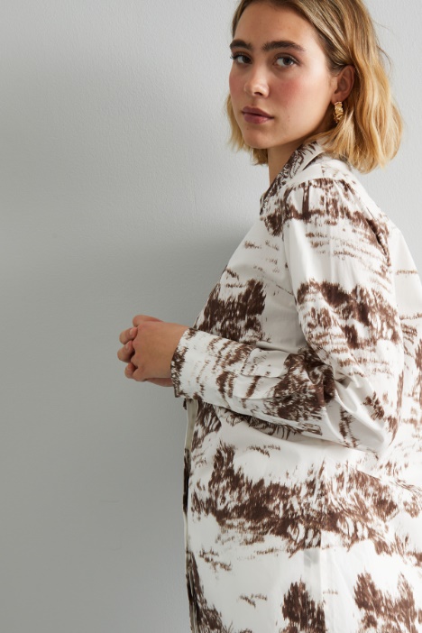 Camicia in popeline stampato