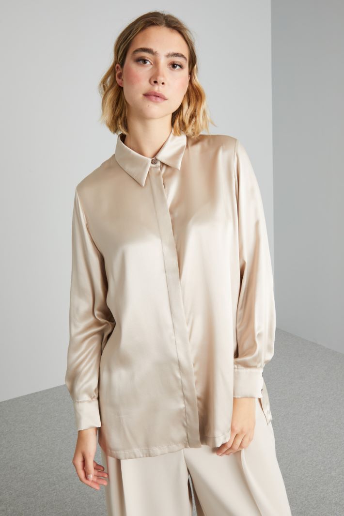 Silk satin shirt Intrend - 3