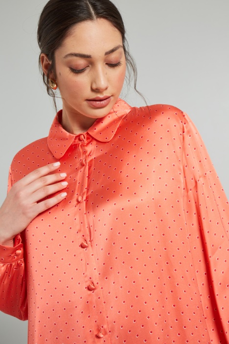 Camicia in raso stampato