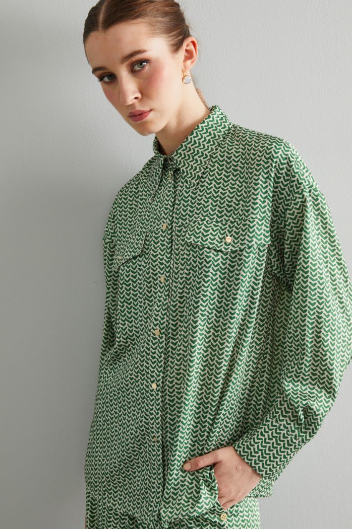 Twill shirt with pockets Intrend - 4