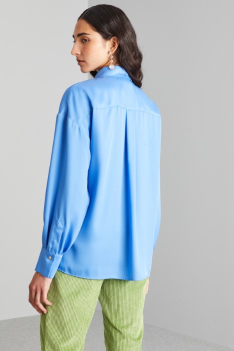 Camicia in twill con taschini