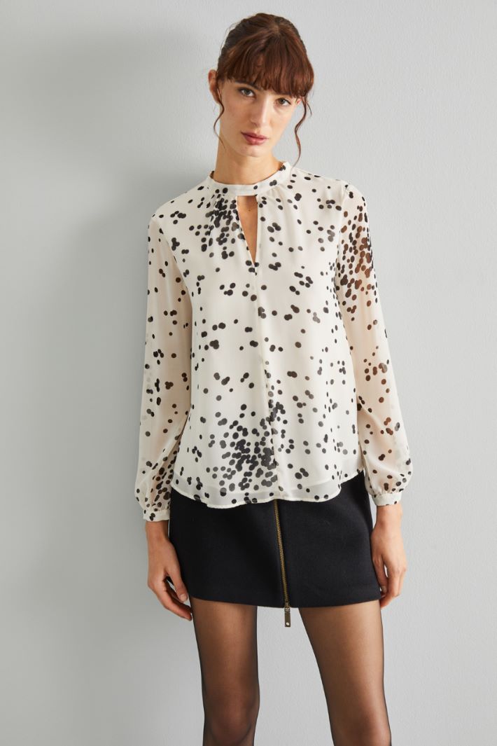 Printed georgette blouse Intrend - 3