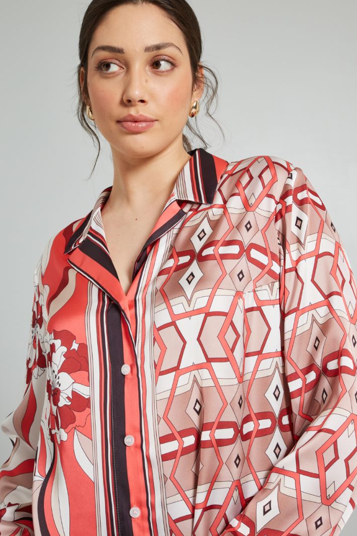 Satin print shirt Intrend - 4