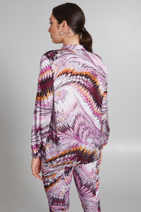 Camicia in raso stampato