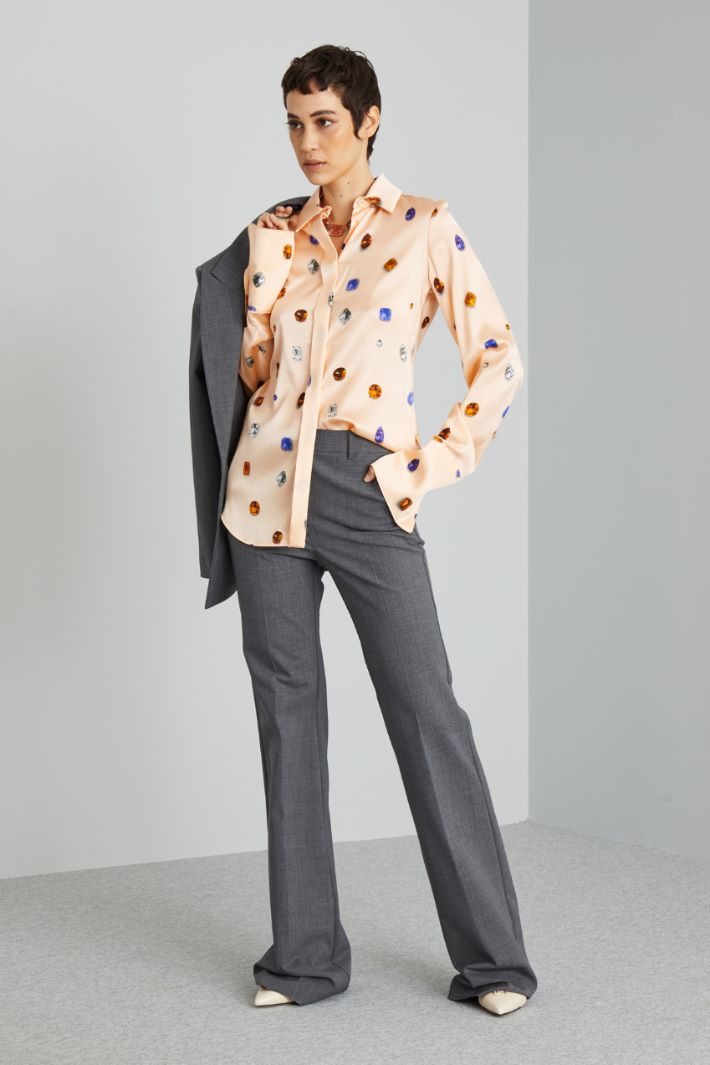 Printed satin shirt Intrend