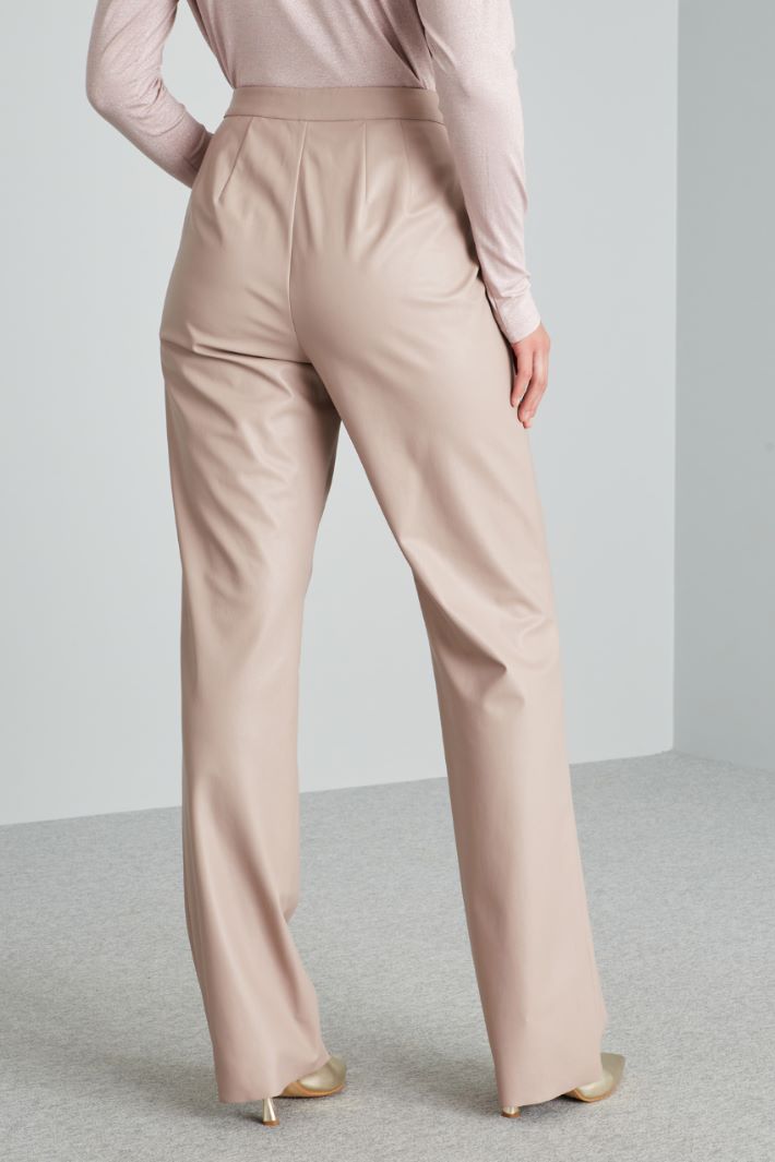 Straight faux leather trousers Intrend - 2