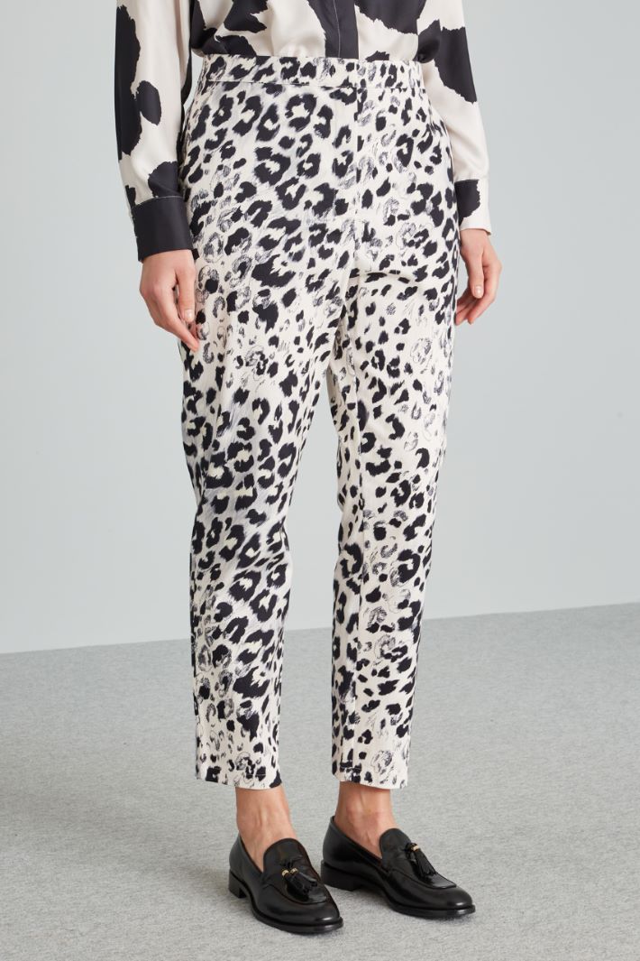 Printed drill trousers Intrend - 3