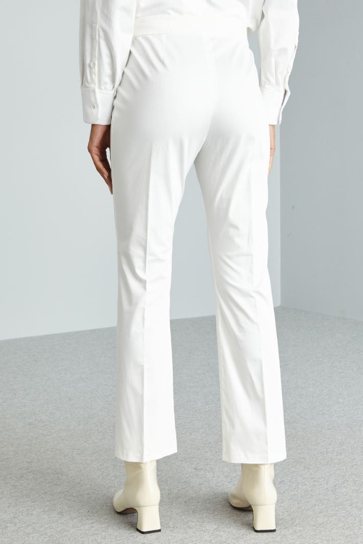 Cotton satin trousers Intrend - 4