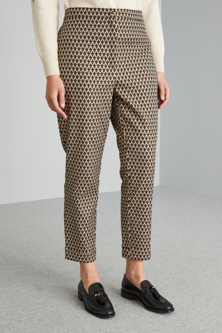 Lurex jacquard trousers Intrend - 3