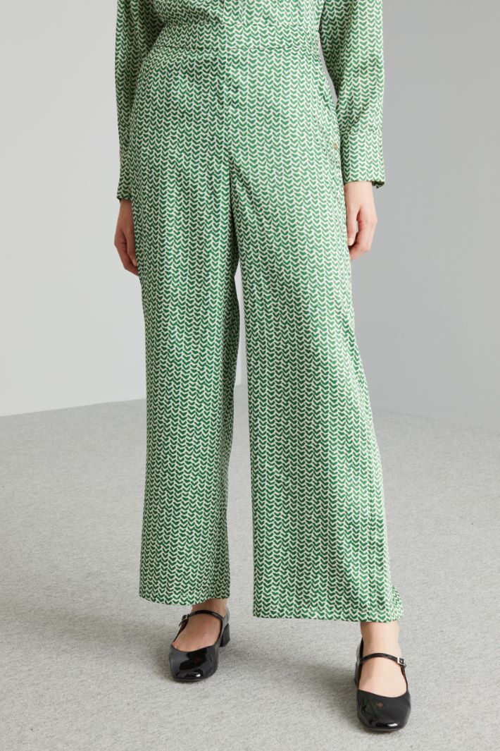 Wide-leg twill trousers  Intrend - 2