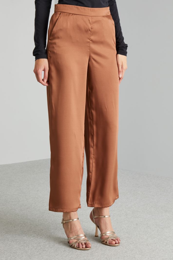 Wide-leg twill trousers  Intrend - 2