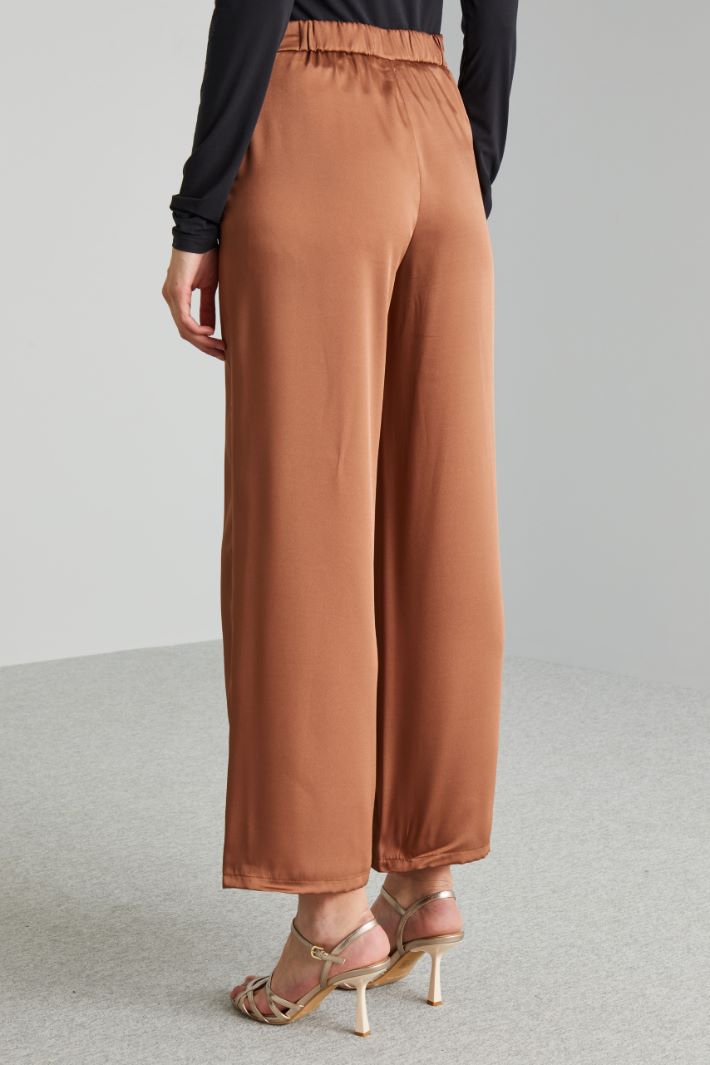 Wide-leg twill trousers  Intrend - 3