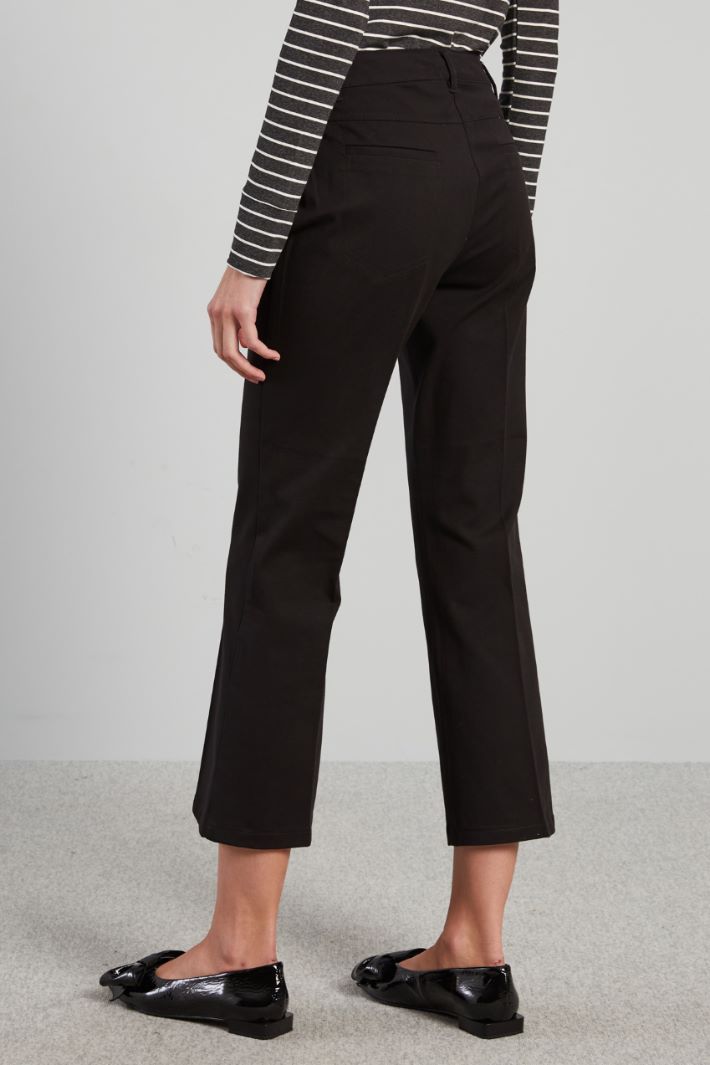 Pantaloni flare in cotone Intrend - 2