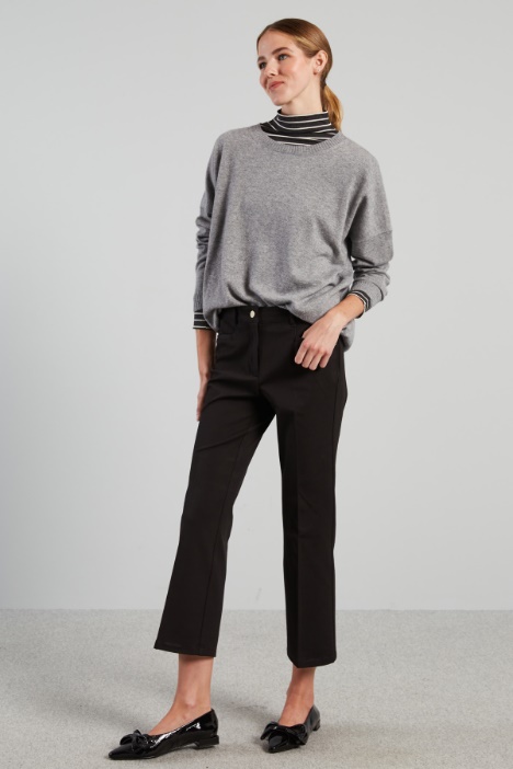 Pantaloni flare in cotone Intrend