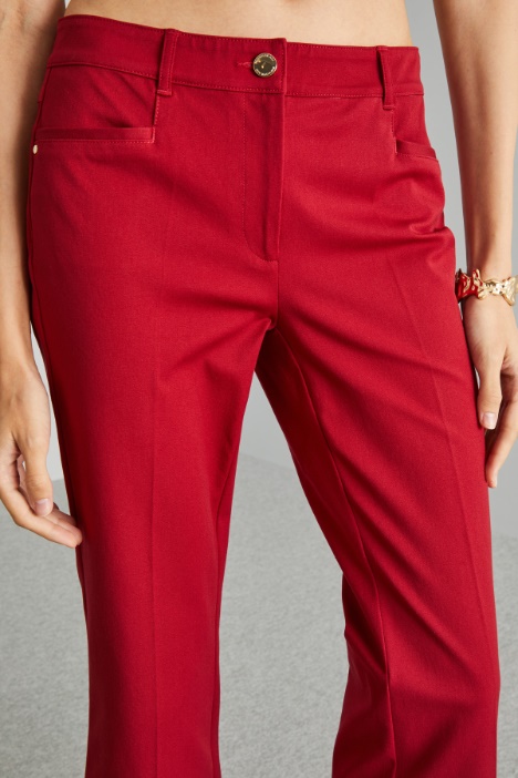 Pantaloni flare in cotone