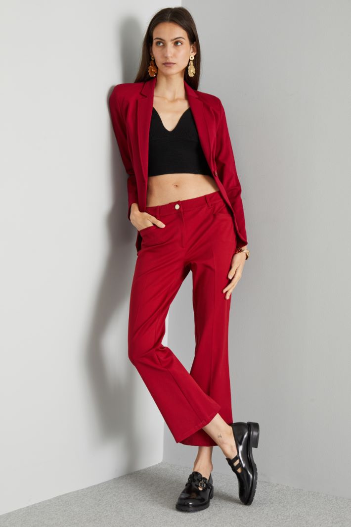 Kick-flare cotton trousers Intrend